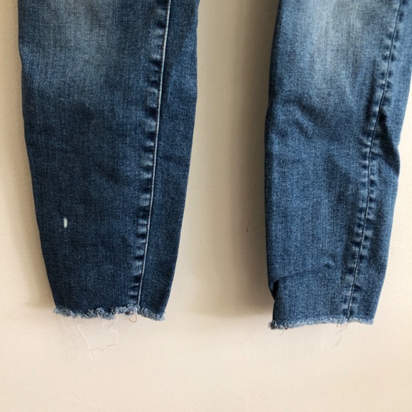 J. Crew Toothpick Jeans in 25P 9" rise, Mid-rise, button-fly distressed - Picture 3 of 7